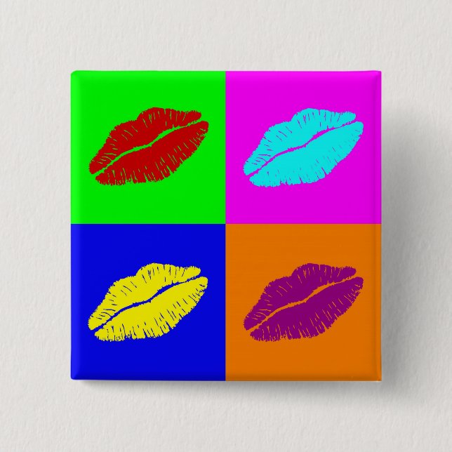 Lippenknopf Button (Vorderseite)