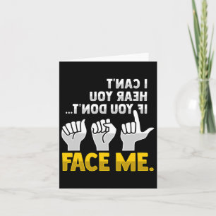 Lippenlesen Asl Handgebärde Gehörlos Hörverlust Aw Karte