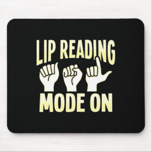 Lippenlesen ASL-Handgestik Gehörlosigkeit Hörverlu Mousepad
