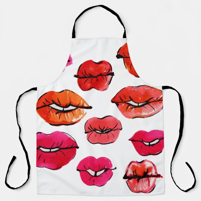 Lippenmuster Schürze (Vorderseite)