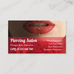 Lippenpiercings Visitenkarte