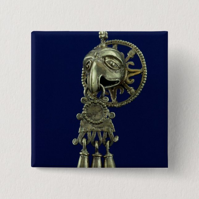 Lippenstecker des Vogelgottes Button (Vorderseite)