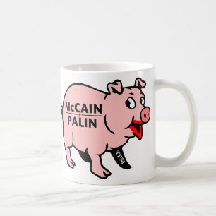 Lippenstift auf einem Schwein Tasse