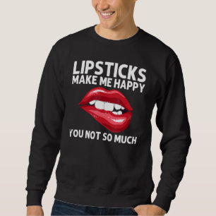 Lippenstift für Frauen Mädchen Lippen Beißen Rote  Sweatshirt