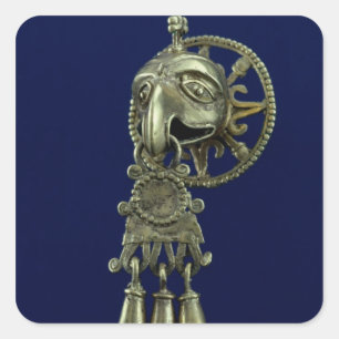 Lippenstift für Vogelgott Quadratischer Aufkleber