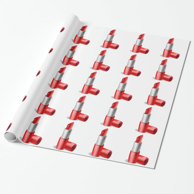 Lippenstift Geschenkpapier (Ungerollt)