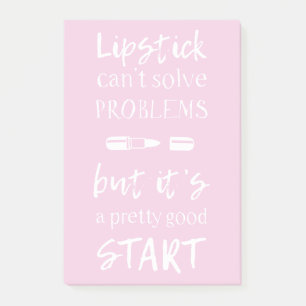 Lippenstift kann Probleme nicht lösen Post-it Klebezettel