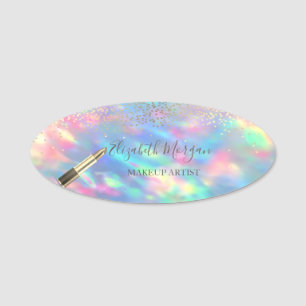 Lippenstift,Konfetti,Visagist,Holografisch Namensschild
