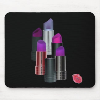 Lippenstift-Kunst versiegelt mit einem Kuss… Mousepad
