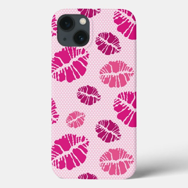 Lippenstift-Kuss-Form-Druck-Muster Case-Mate iPhone Hülle (Rückseite)