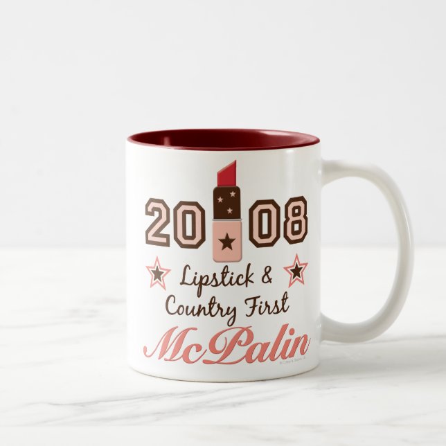 Lippenstift-Land erste 2008 McPalin Tasse (Rechts)