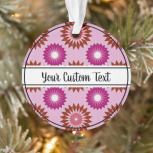 Lippenstift-Lesben-Stolz rosa Blumenmuster-Ornamen Ornament