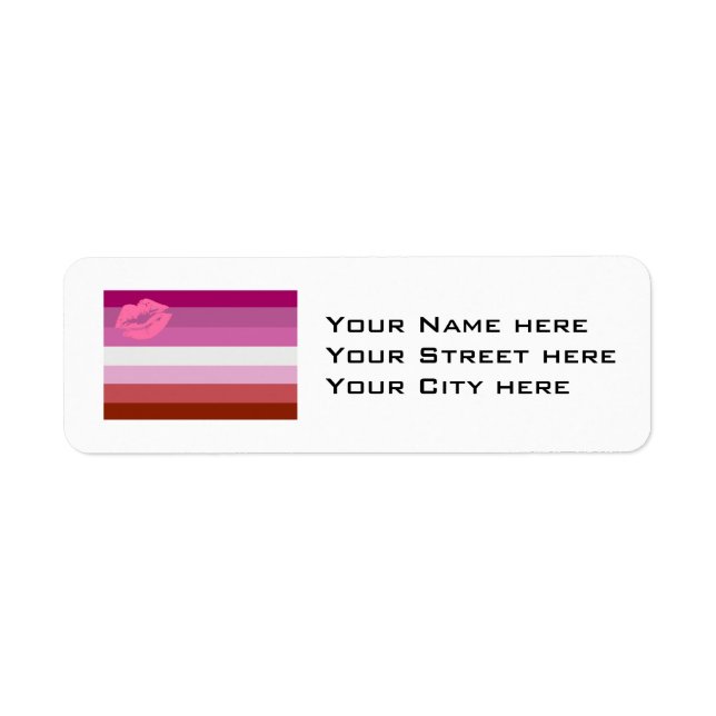 Lippenstift-Lesben-Stolzflagge (Vorne)