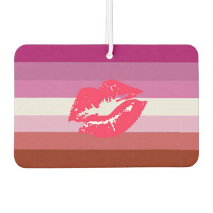 Lippenstift-Lesben-Stolzflagge Autolufterfrischer