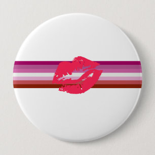 Lippenstift-Lesben-Stolzflagge Button