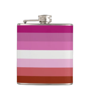 Lippenstift-Lesben-Stolzflagge-Flasche Flachmann