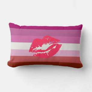 Lippenstift-Lesben-Stolzflagge Lendenkissen