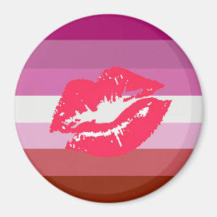 Lippenstift-Lesben-Stolzflagge Magnet