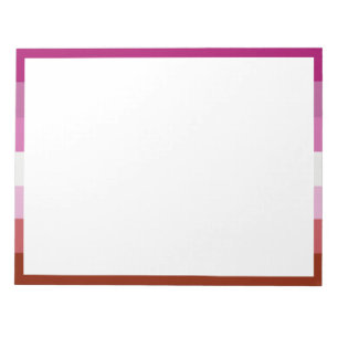 Lippenstift-Lesben-Stolzflagge Notizblock