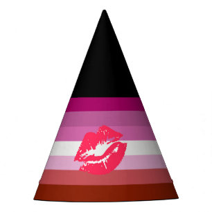 Lippenstift-Lesben-Stolzflagge Partyhütchen