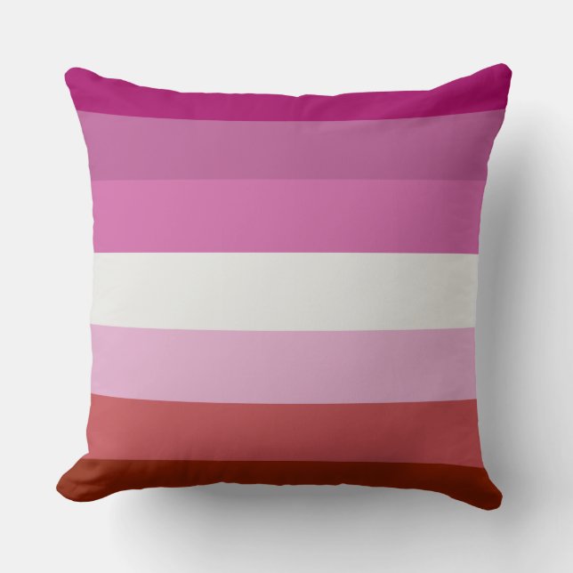 Lippenstift lesbische Pride-Flagge-Design Kissen (Vorderseite)