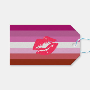 Lippenstift Lesbische Pride-Flagge Geschenkanhänger