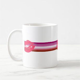 Lippenstift Lesbische Pride-Flagge Tasse
