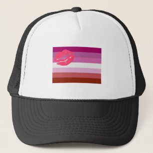 Lippenstift-lesbische Stolz-Flagge Truckerkappe
