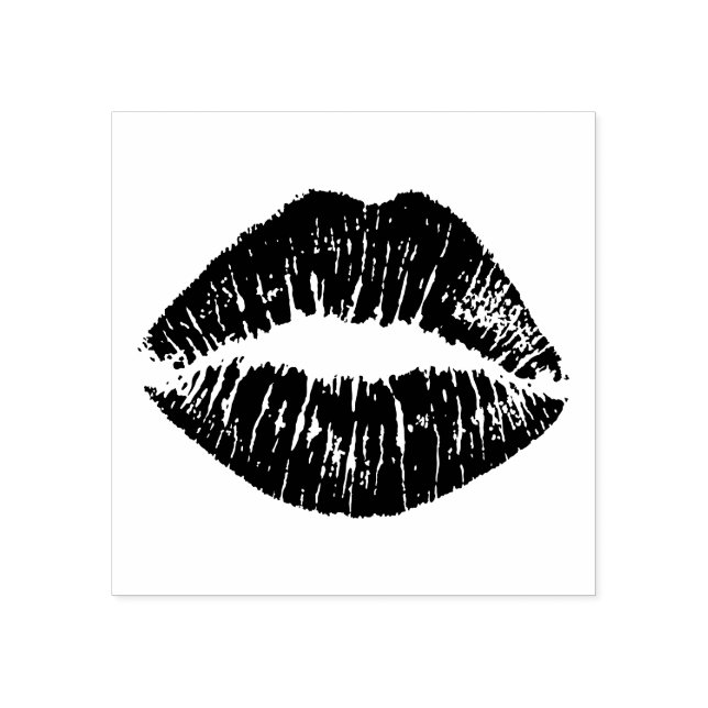 Lippenstift-Lippen Gummistempel (Prägung)