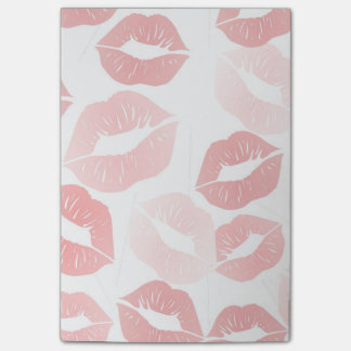 Lippenstift-Lippen Post-it Klebezettel