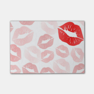 Lippenstift-Lippen Post-it Klebezettel