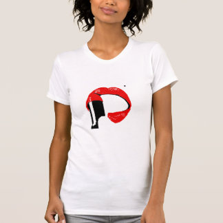 Lippenstift-Lippen T-Shirt