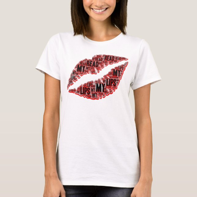 Lippenstift Mund-Make-up-Künstler lesen T-Shirt (Vorderseite)