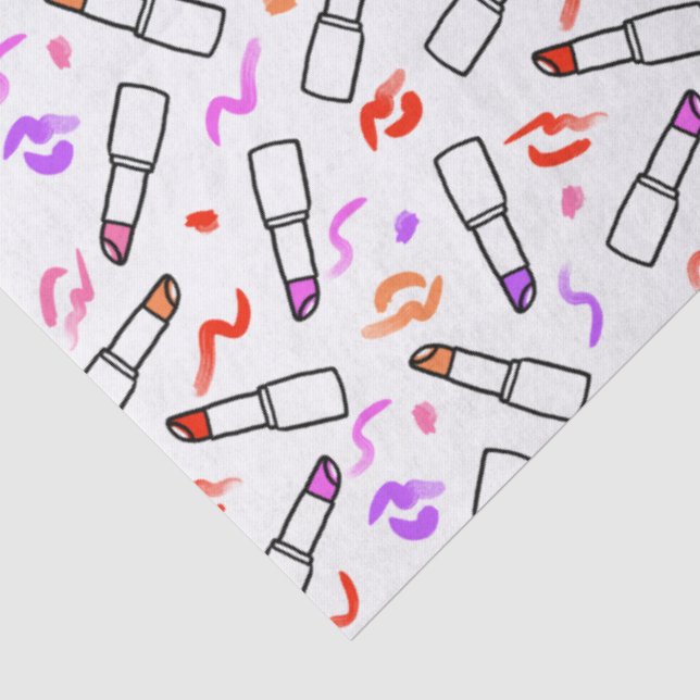 Lippenstift-Muster Seidenpapier (Ausschnitt)