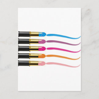 Lippenstift Postkarte