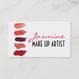 Lippenstift-Proben Visagist Geschäftskarte Visitenkarte