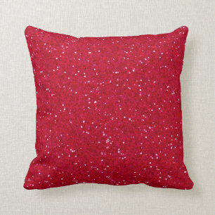 Lippenstift-Rot-Glitzer Kissen