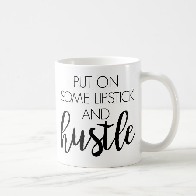 Lippenstift u. Gedränge Kaffeetasse (Rechts)