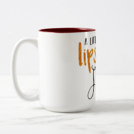 Lippenstift und Jesus-Kaffee-Tasse Zweifarbige Tasse