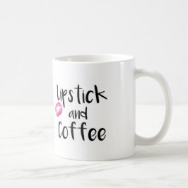 Lippenstift und Kaffee Tasse