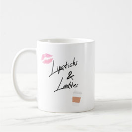 Lippenstift und Lattes //Spaß-Girly Schönheit Kaffeetasse