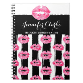 Lippenstift-Verteiler-Rosa-Lippenkuß Notizblock