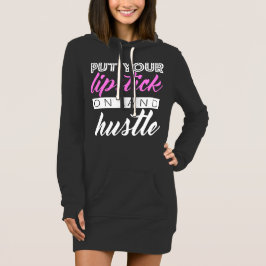 Lippenstifthoodie-Kleid Hoodie