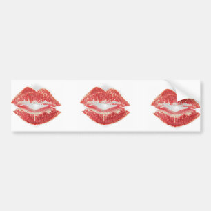 Lippenstiftkuß Autoaufkleber
