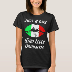 Lippenstufen Liebe Italienische Flagge Dolomiten T-Shirt