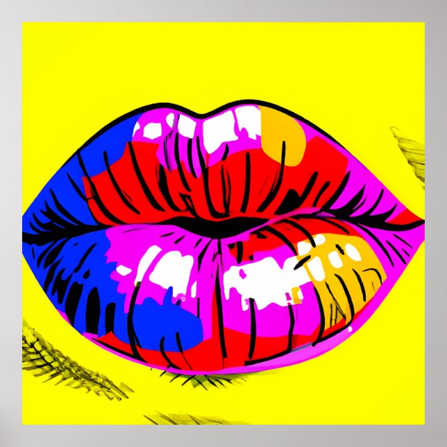Lippt Pop Art Poster (Vorne)