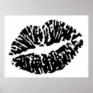 Lips-7571-schwarz Poster