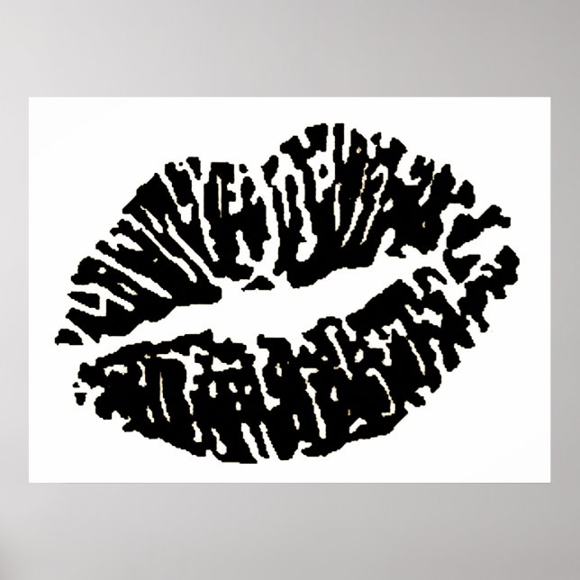 Lips-7571-schwarz Poster (Vorne)