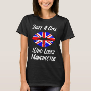 Lips and Mouth Liebe Union Jack Flag Manchester T-Shirt