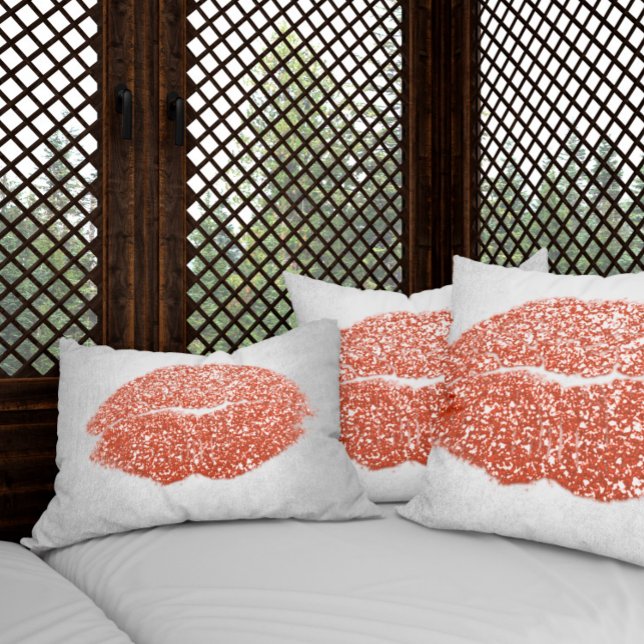 Lips Glitzer Grau Peach Gold Makeup Kiss Copper Lendenkissen (Von Creator hochgeladen)